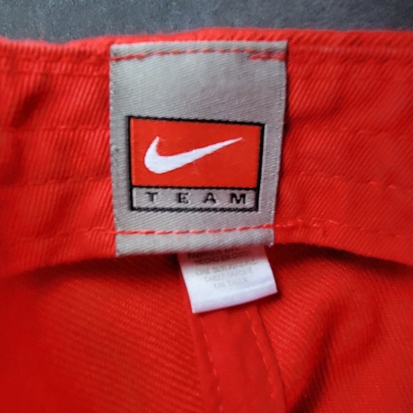 Vintage Nike Team Ohio State Buckeyes Strapback Hat Cap Red Just Do It - Picture 9 of 11